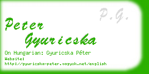 peter gyuricska business card